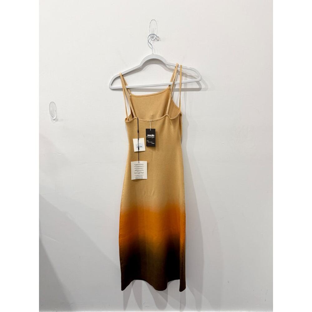 NWT Sandro Ombre Tie Dye Cut-Out Midi Sundress Bruns Women's Size 36 FR / 4 US - Picture 3 of 6
